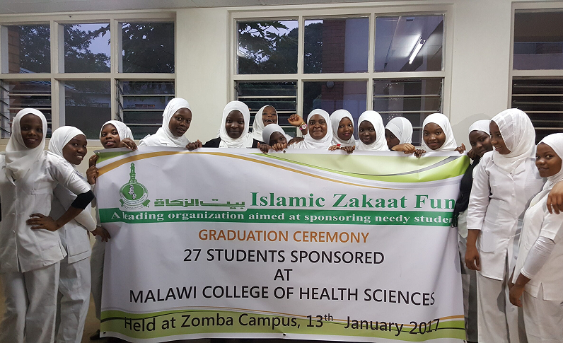 secondary school students with Izf Flayer